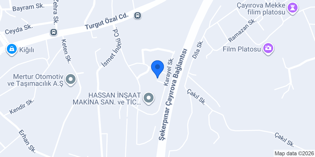 Thinstone Şekerpınar Depo konumu