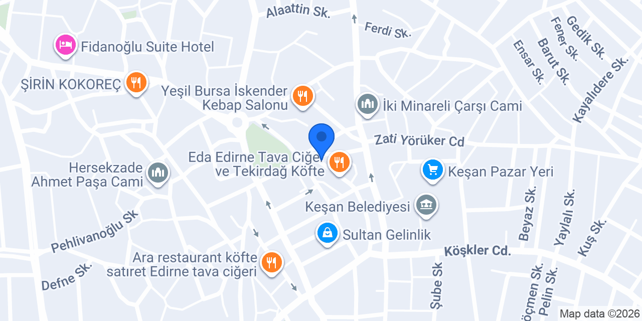 Baydur Tarım Ticaret Keşan konumu