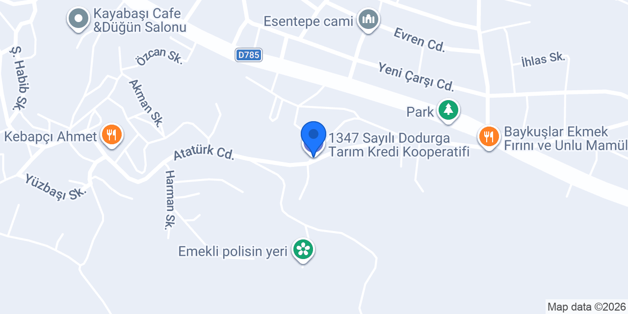 1347 Sayılı Dodurga Tarım Kredi Kooperatifi konumu