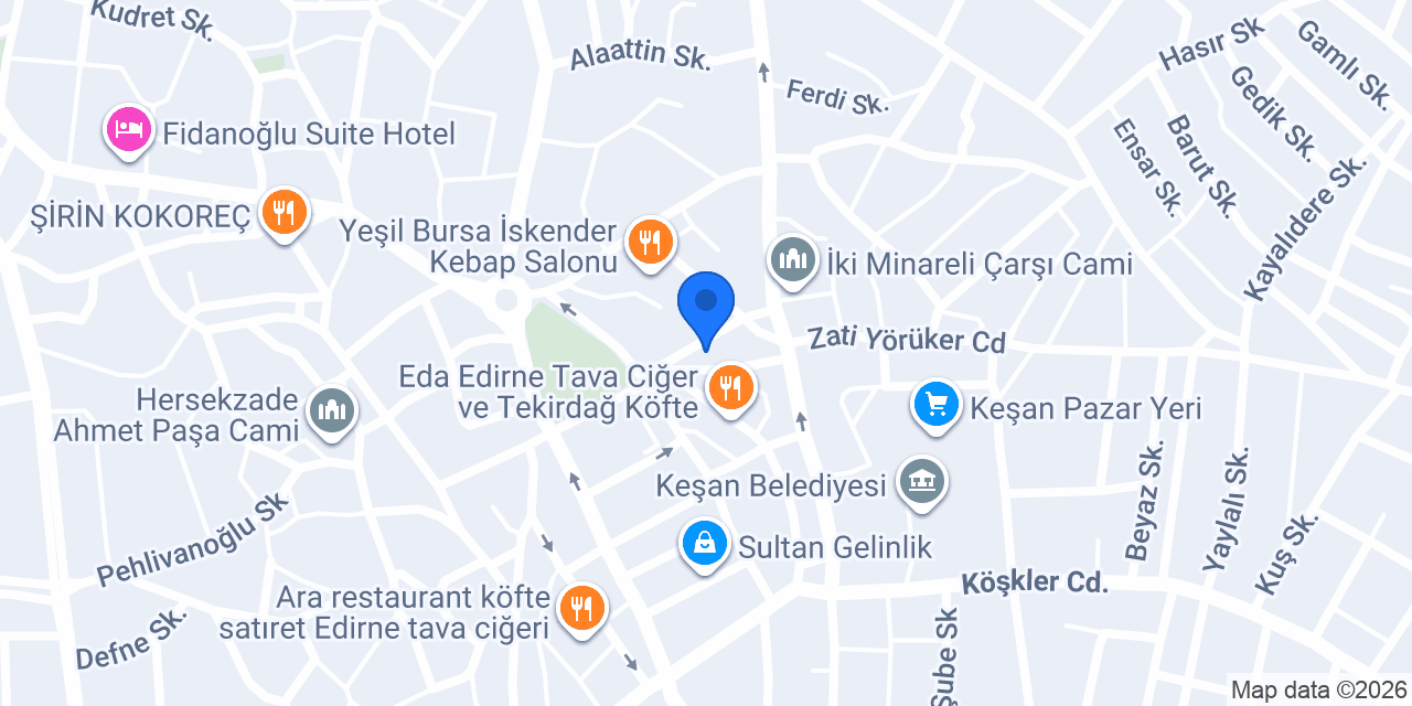 Keşan Açı Özel Öğretim Kursu konumu
