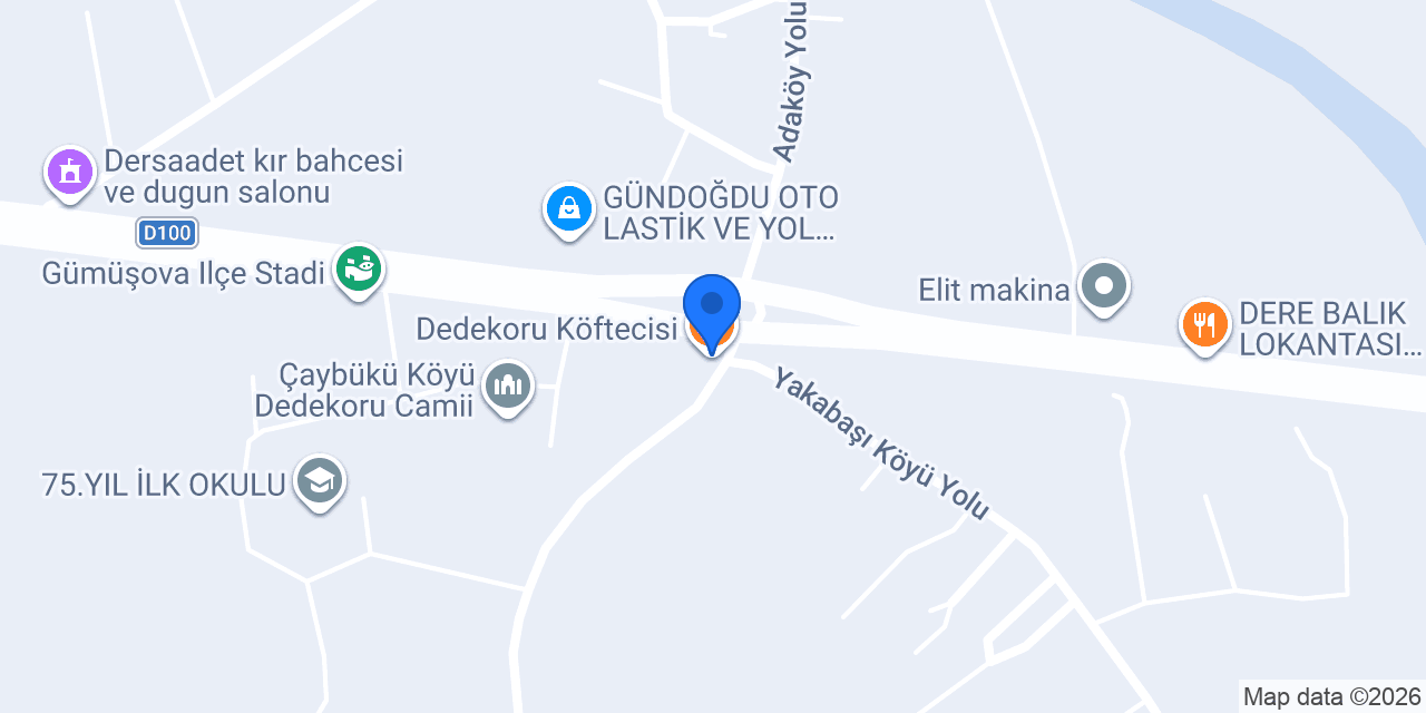 Dedekoru Köftecisi konumu