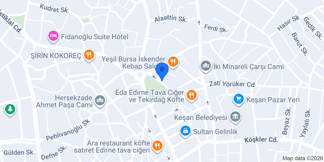 Simit evi Keşan konumu