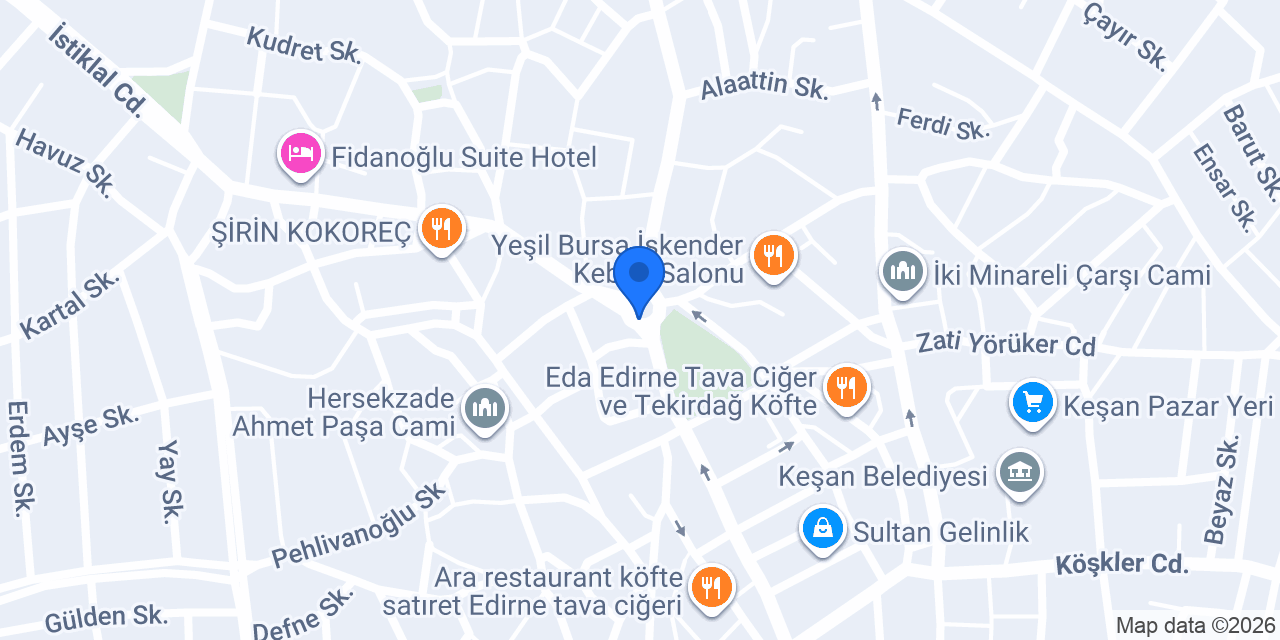 Anteplioğlu Baklava konumu