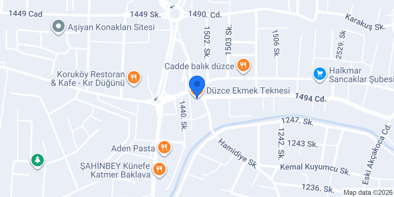 Düzce Ekmek Teknesi konumu