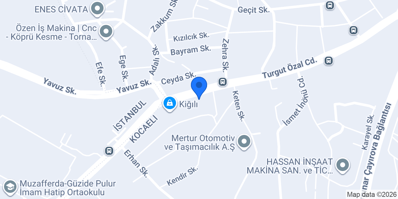 Kök Motorlu Araçlar konumu