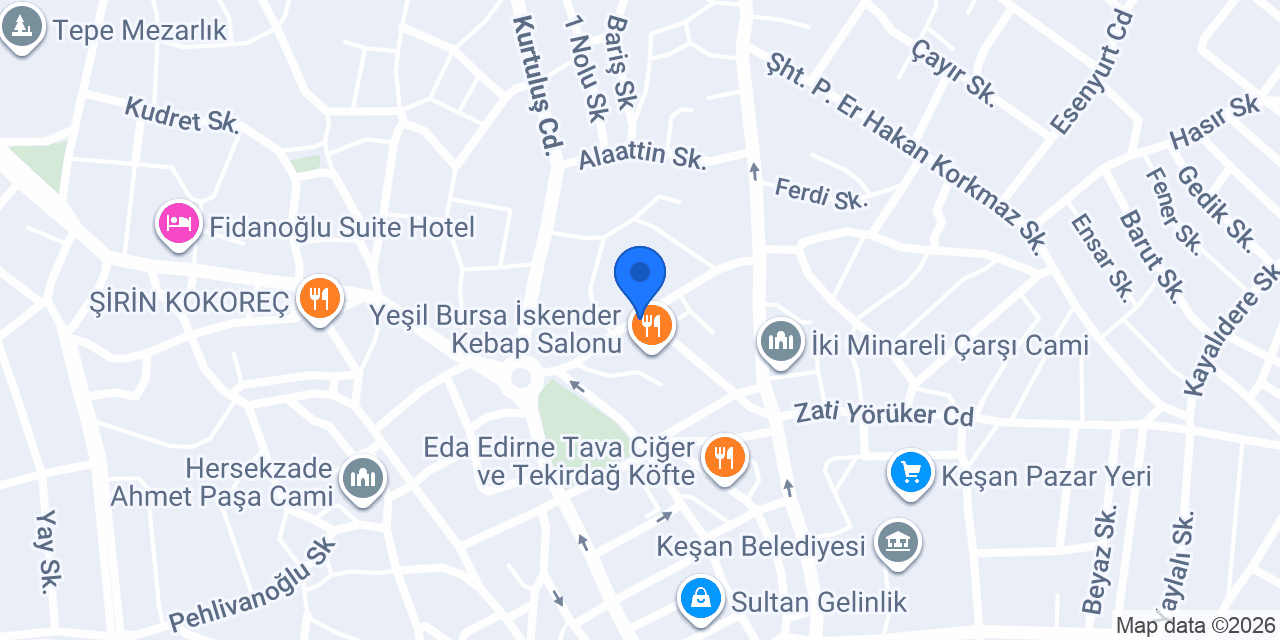 Keşan Anadolu İmam Hatip Lisesi konumu