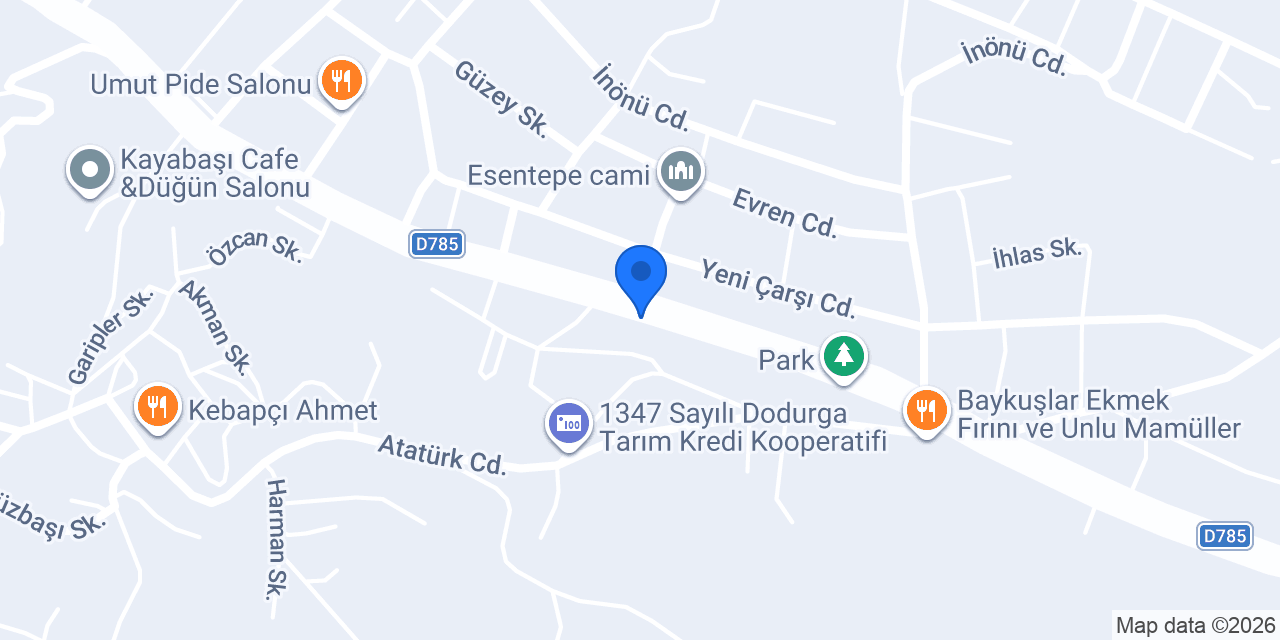 Ziraat Bankası Dodurga/Çorum Şubesi konumu