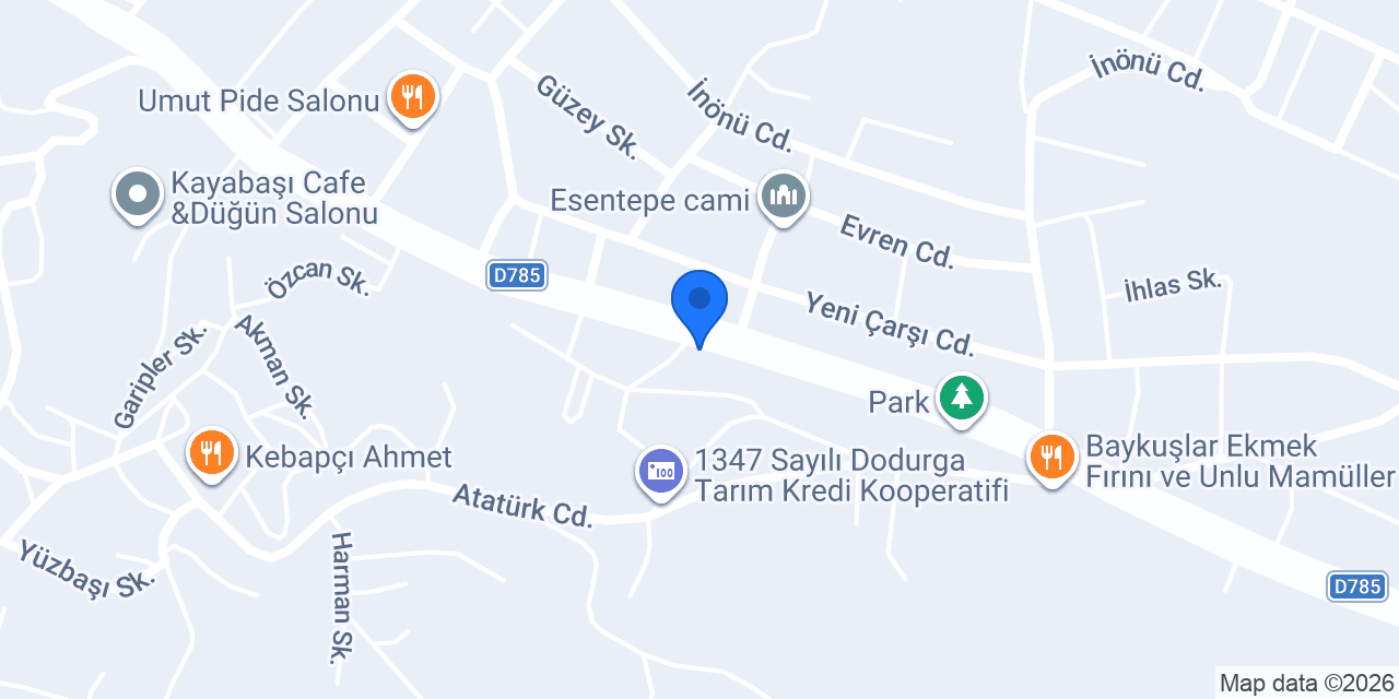 Gökmen Tarım konumu