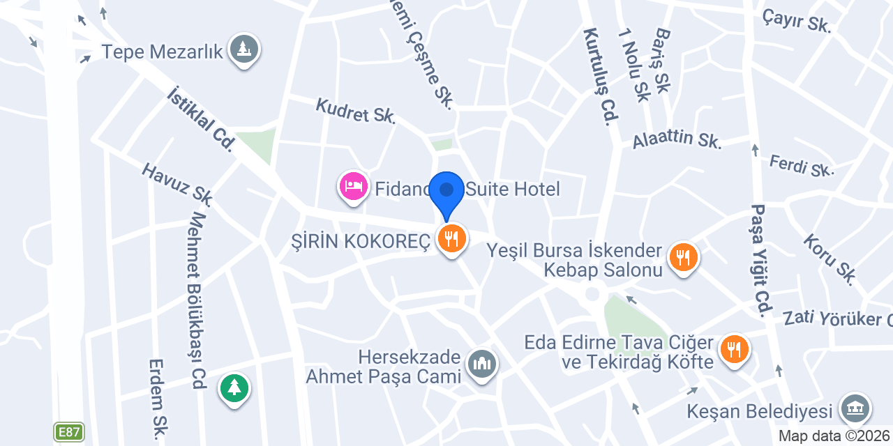 Urfa Dürüm Keşan konumu