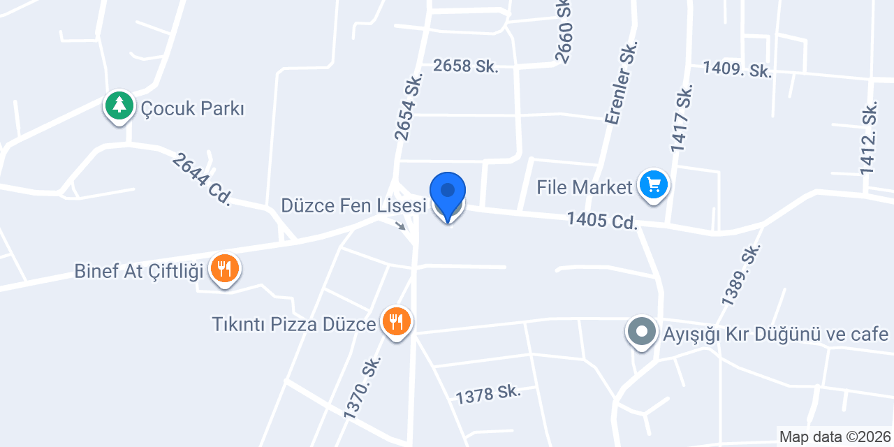 Düzce Fen Lisesi konumu