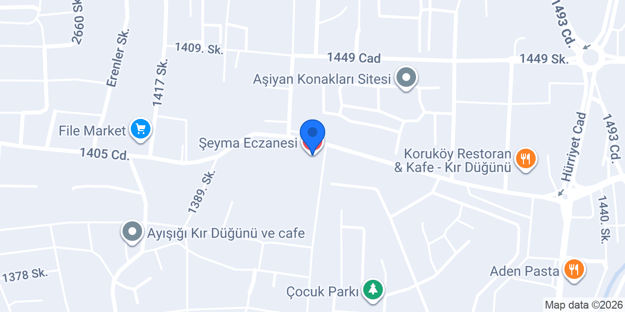 Şeyma Eczanesi konumu