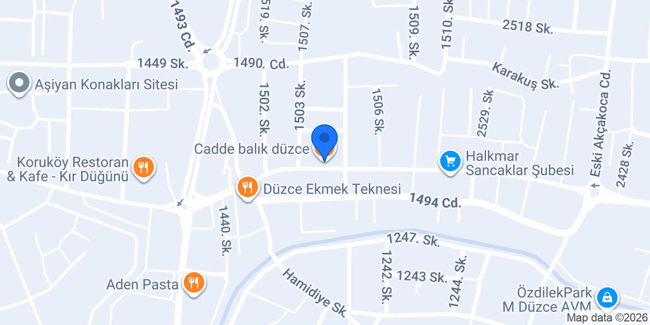 Cadde balık düzce konumu