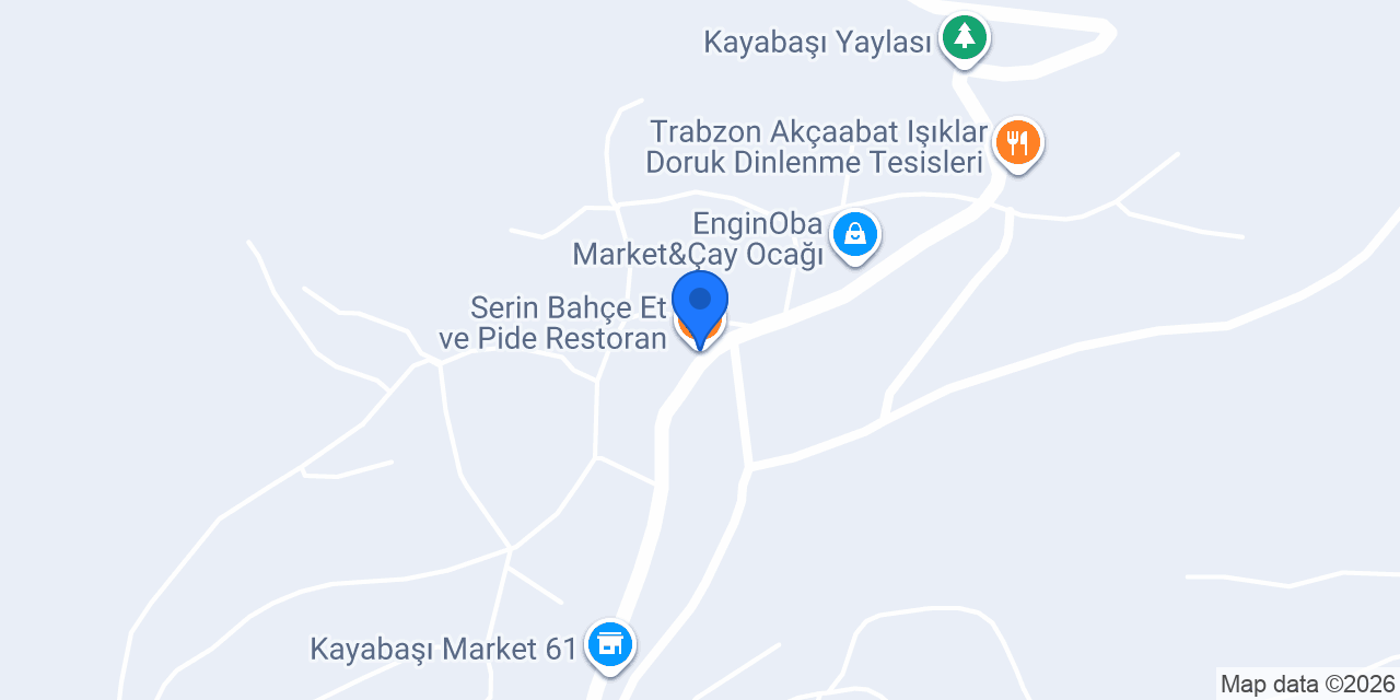Serin Bahçe Et ve Pide Restoran konumu