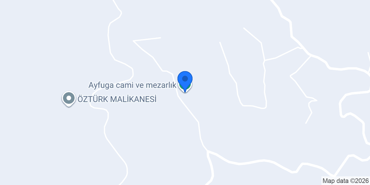 Ayfuga cami ve mezarlık konumu