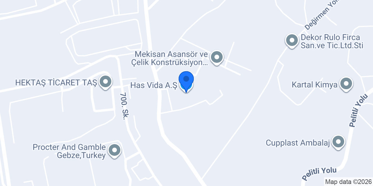 Has Vida A.Ş. konumu