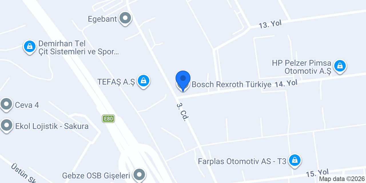 Bosch Rexroth Türkiye konumu