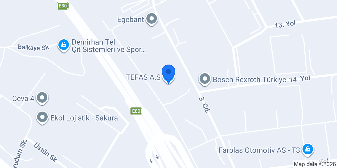 TEFAŞ A.Ş. konumu