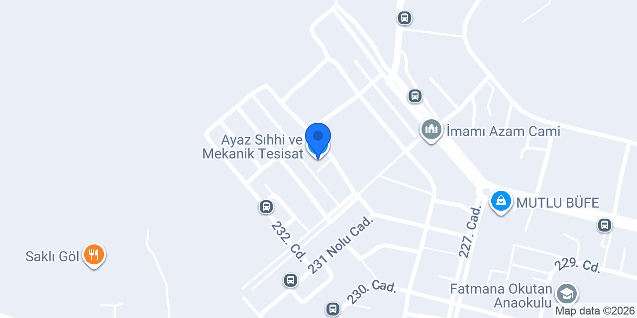 Ayaz Sıhhi ve Mekanik Tesisat konumu