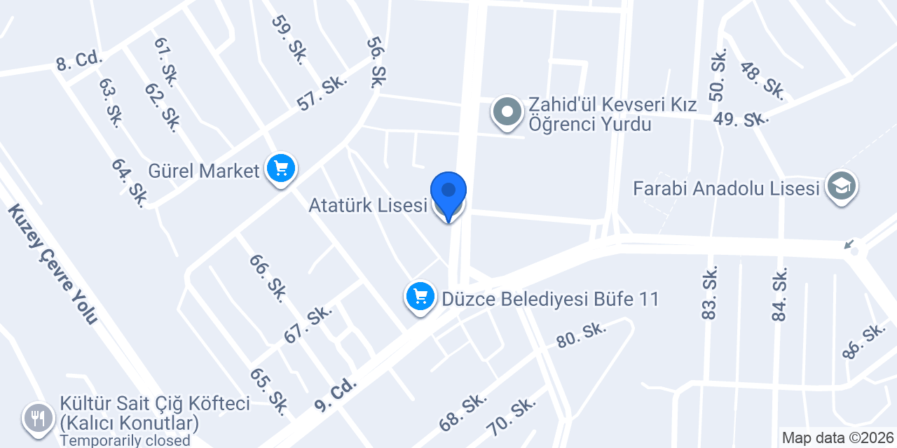 Atatürk Lisesi konumu