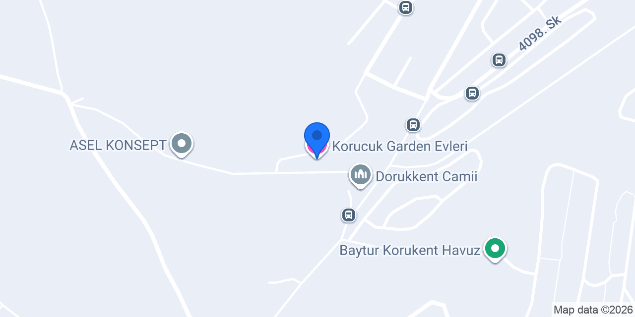 Korucuk Garden Evleri konumu