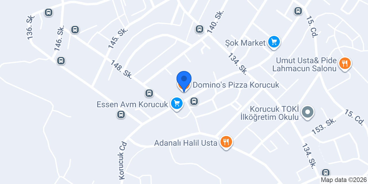 Domino's Pizza Korucuk konumu