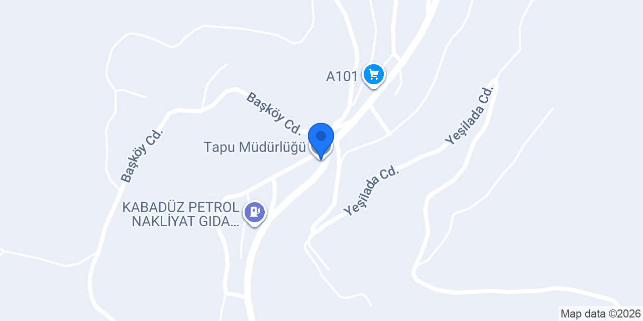 Tapu Müdürlüğü konumu