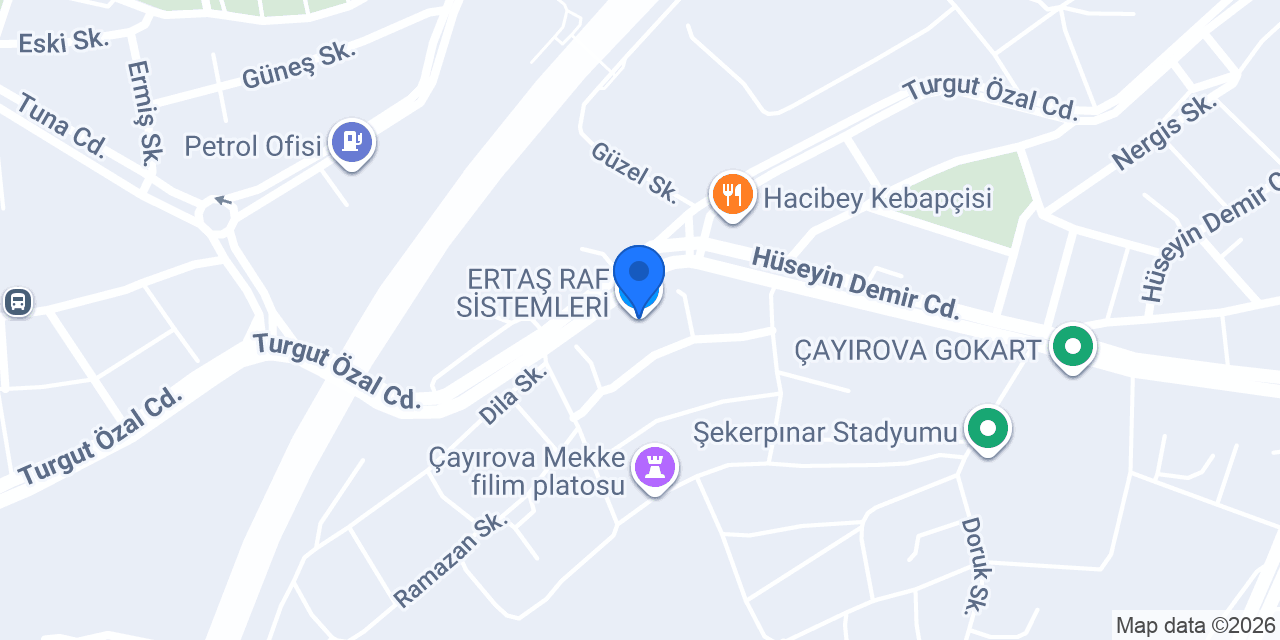 ERTAŞ RAF SİSTEMLERİ konumu