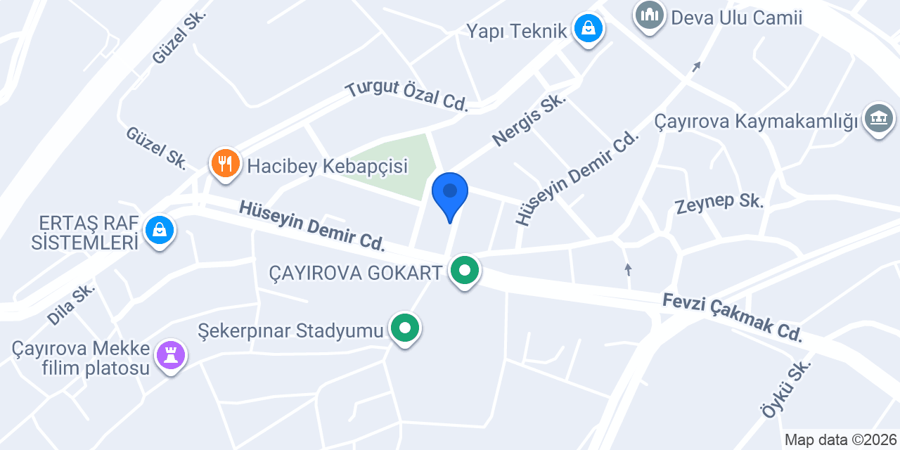 Gebze Kiralık Platform konumu