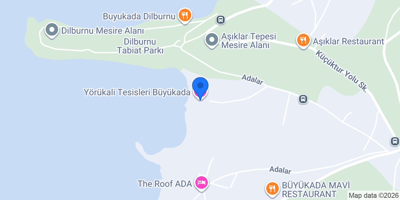 Yörükali Tesisleri Büyükada konumu