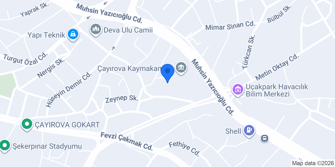 Çayırova İlçe Milli Eğitim Müdürlüğü konumu