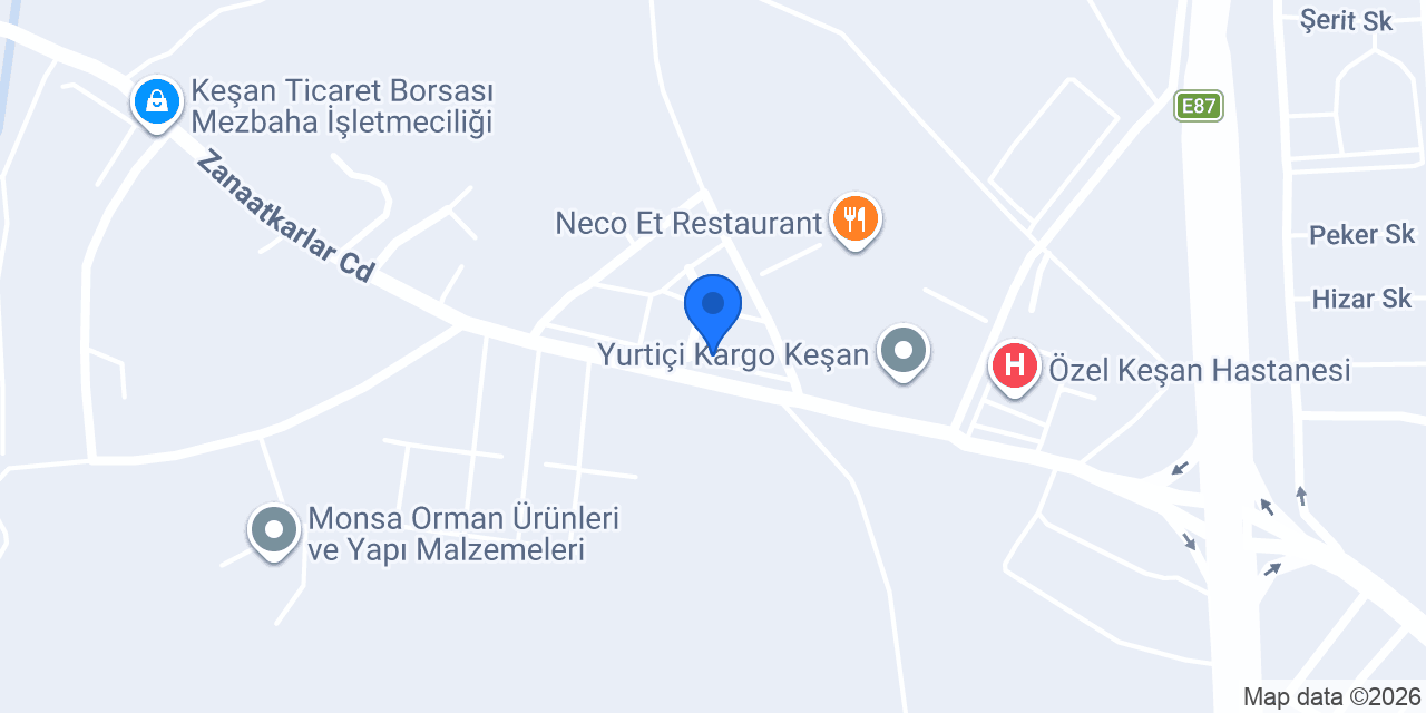Keşan Mermer Ural mermer konumu