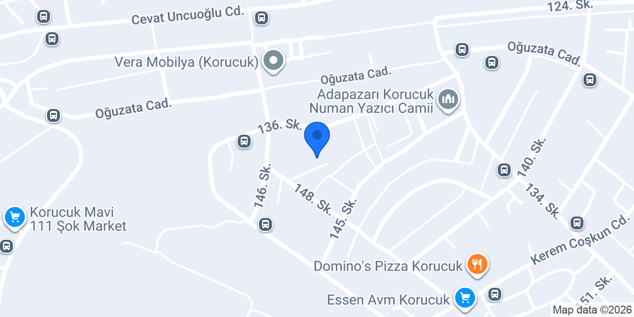 SAKARYA ADAPAZARI Arif Nihat Asya Ortaokulu konumu