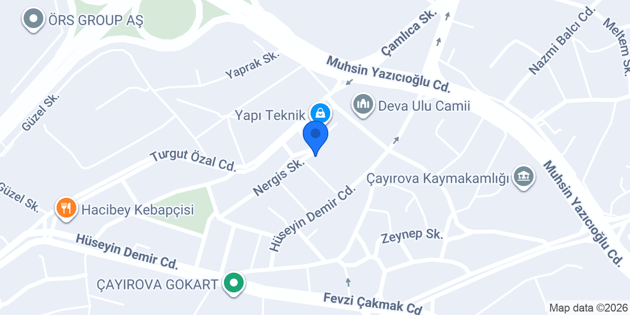 İstanbul Sensörler - Gebze konumu