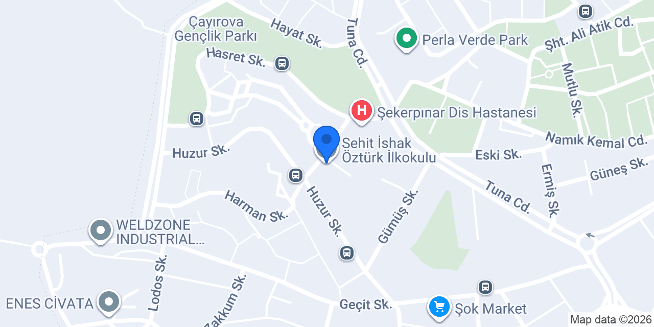 Şehit İshak Öztürk İlkokulu konumu