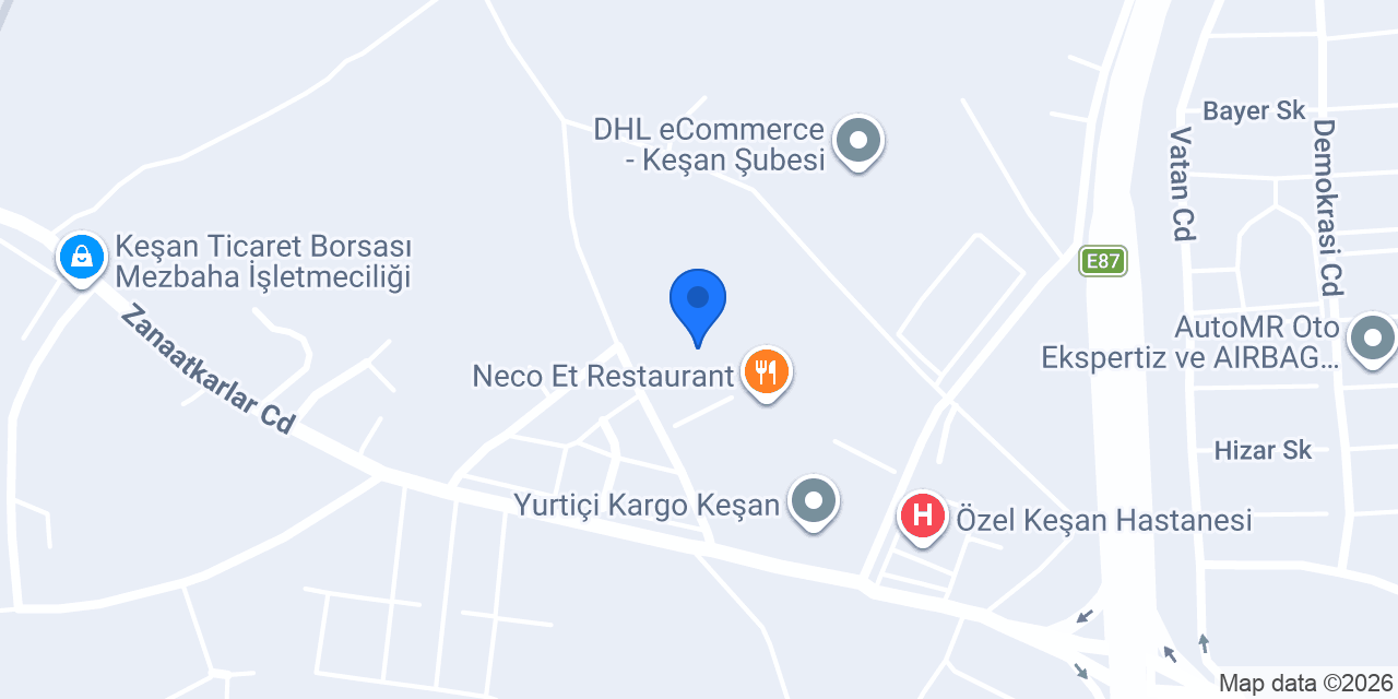 Erpiliç- Hayat Piliç Gıda konumu