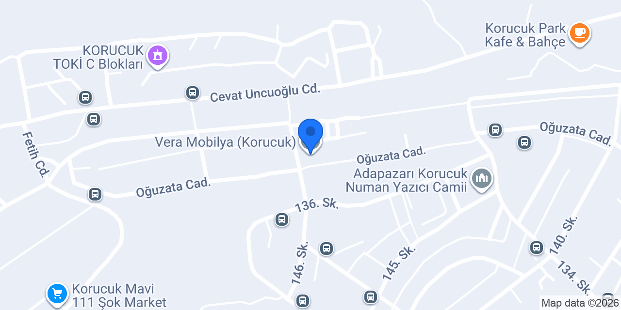 Vera Mobilya (Korucuk) konumu