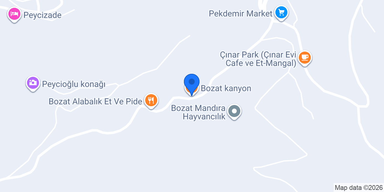 Bozat kanyon konumu