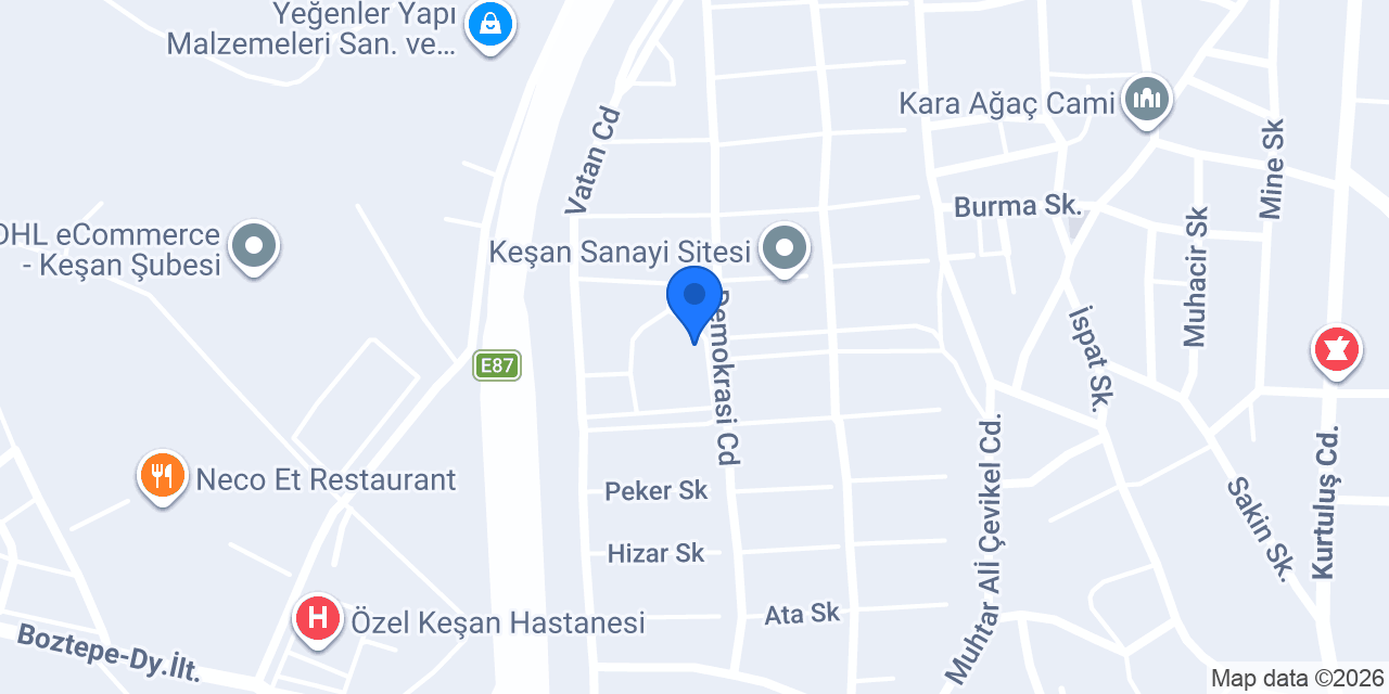 Oto Çetin Mert konumu