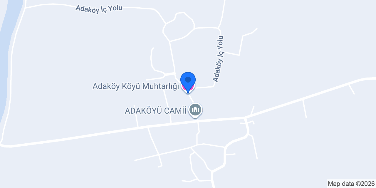 Adaköy Köyü Muhtarlığı konumu