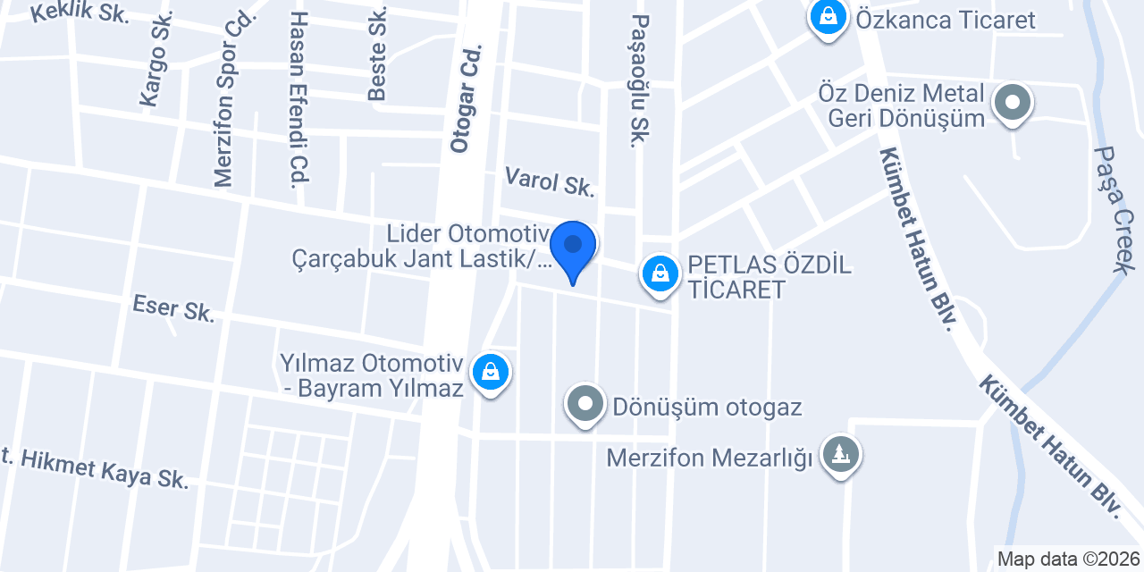 Kırış Otomotiv Özel Servis konumu