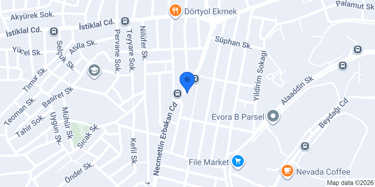 Orhan Erkek Kuaförü konumu