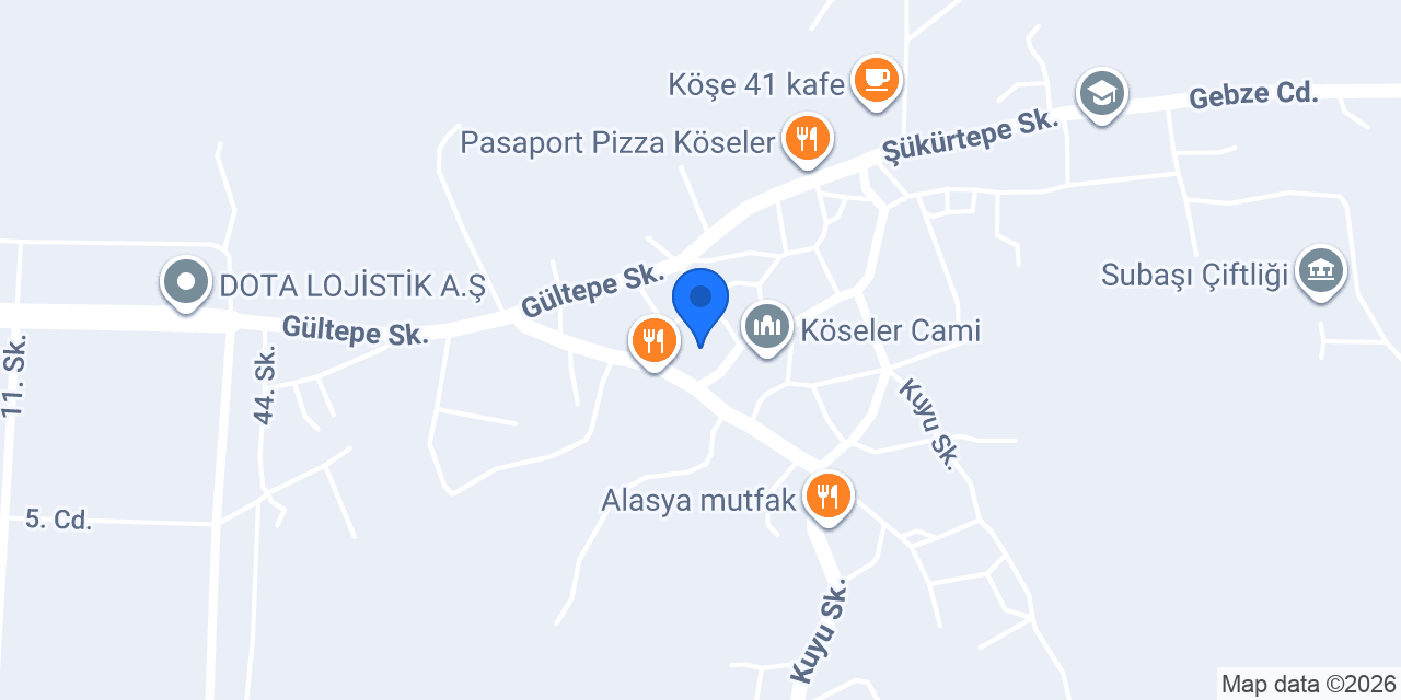 Ayes Akdeniz Yapı Elemanları konumu