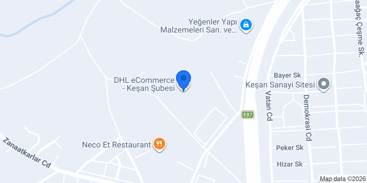 DHL eCommerce - Keşan Şubesi konumu