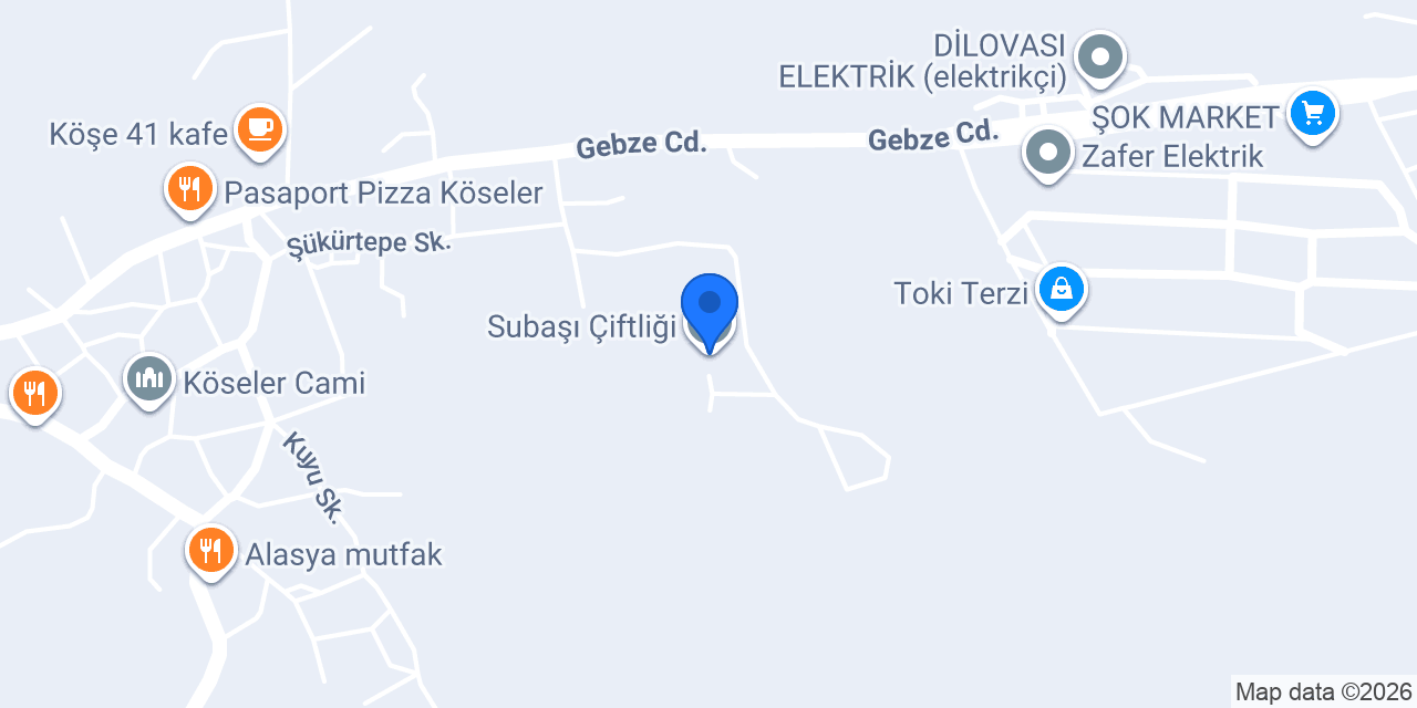 Subaşı Çiftliği konumu