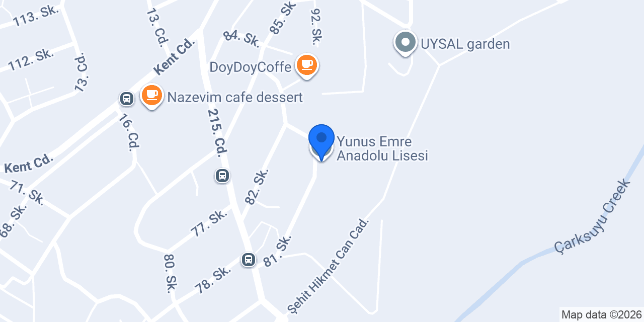 Yunus Emre Anadolu Lisesi konumu