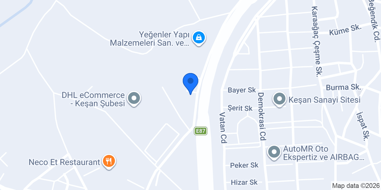 KARALAR VİNÇ VE KONTEYNER konumu