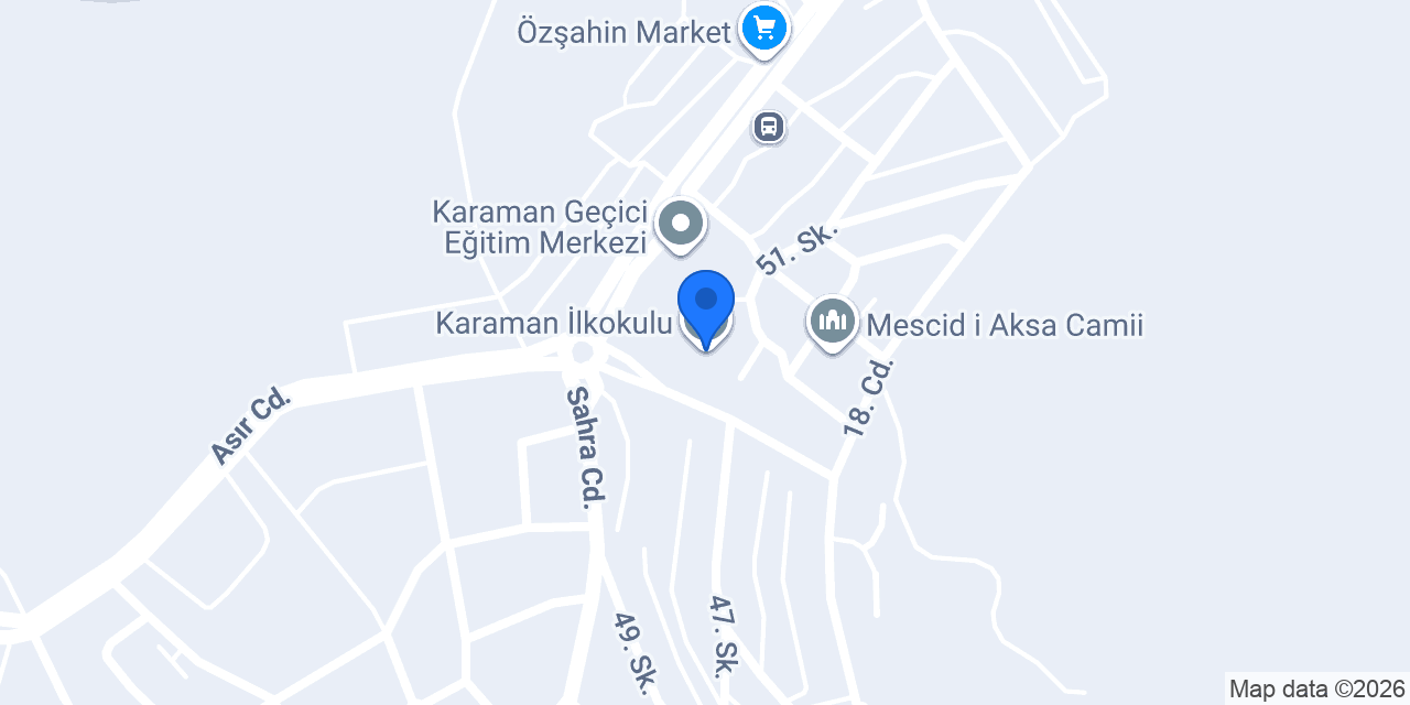 Karaman İlkokulu konumu