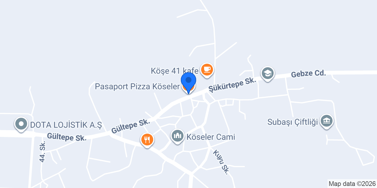 Pasaport Pizza Köseler konumu