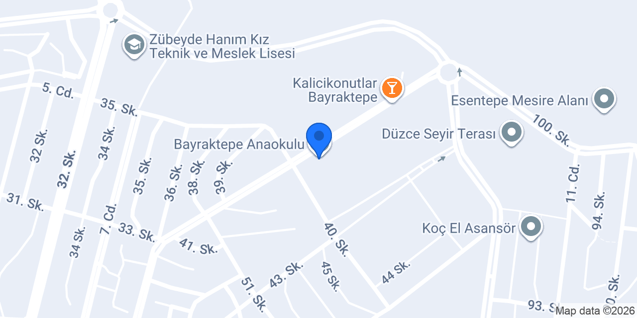 Bayraktepe Anaokulu konumu