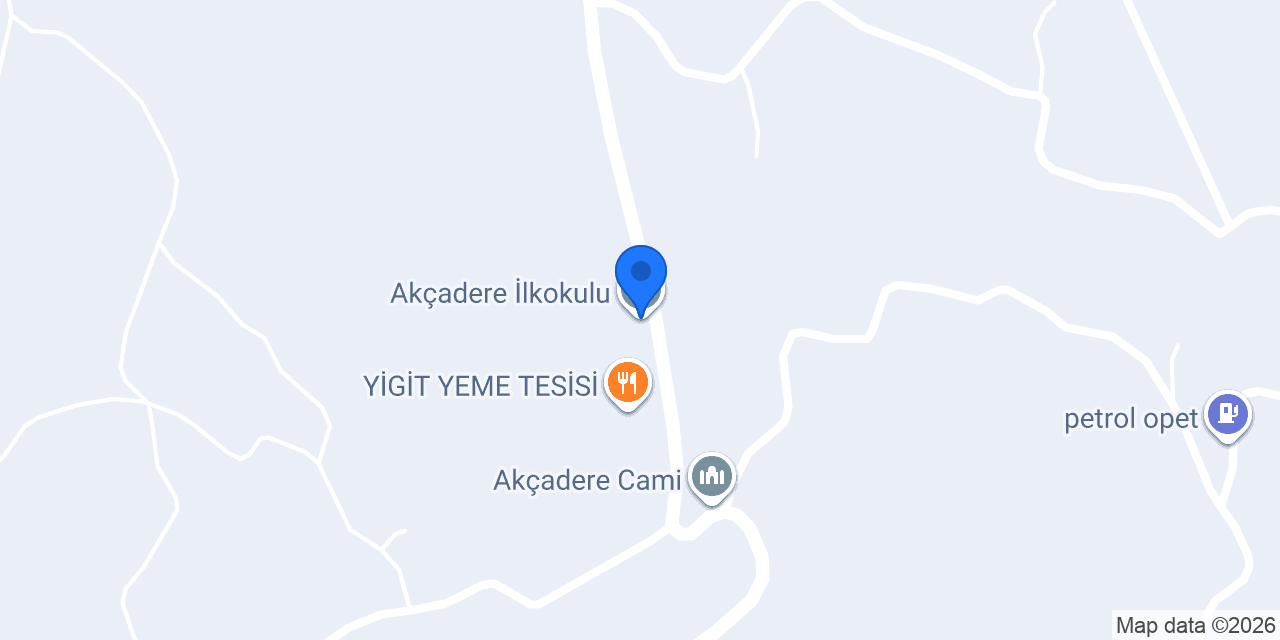 Akçadere İlkokulu konumu